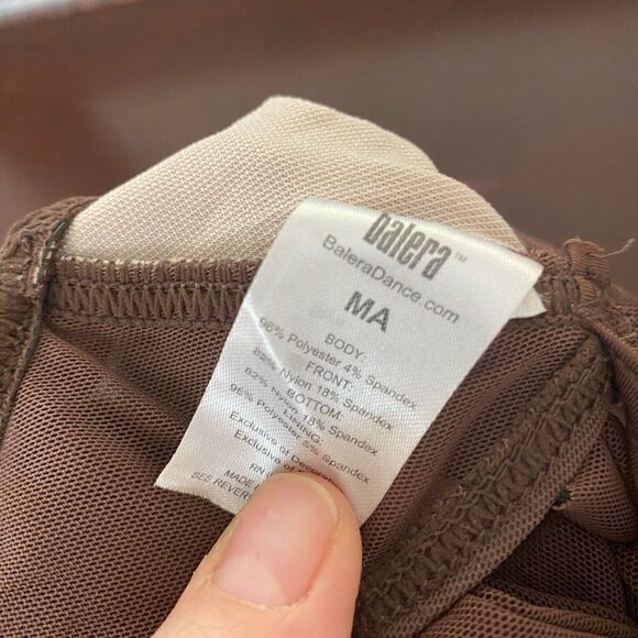 Weissman Balera Dance Costume custom brown Mesh Wrap Midi Dress D11003 Adult MA - Picture 8 of 12